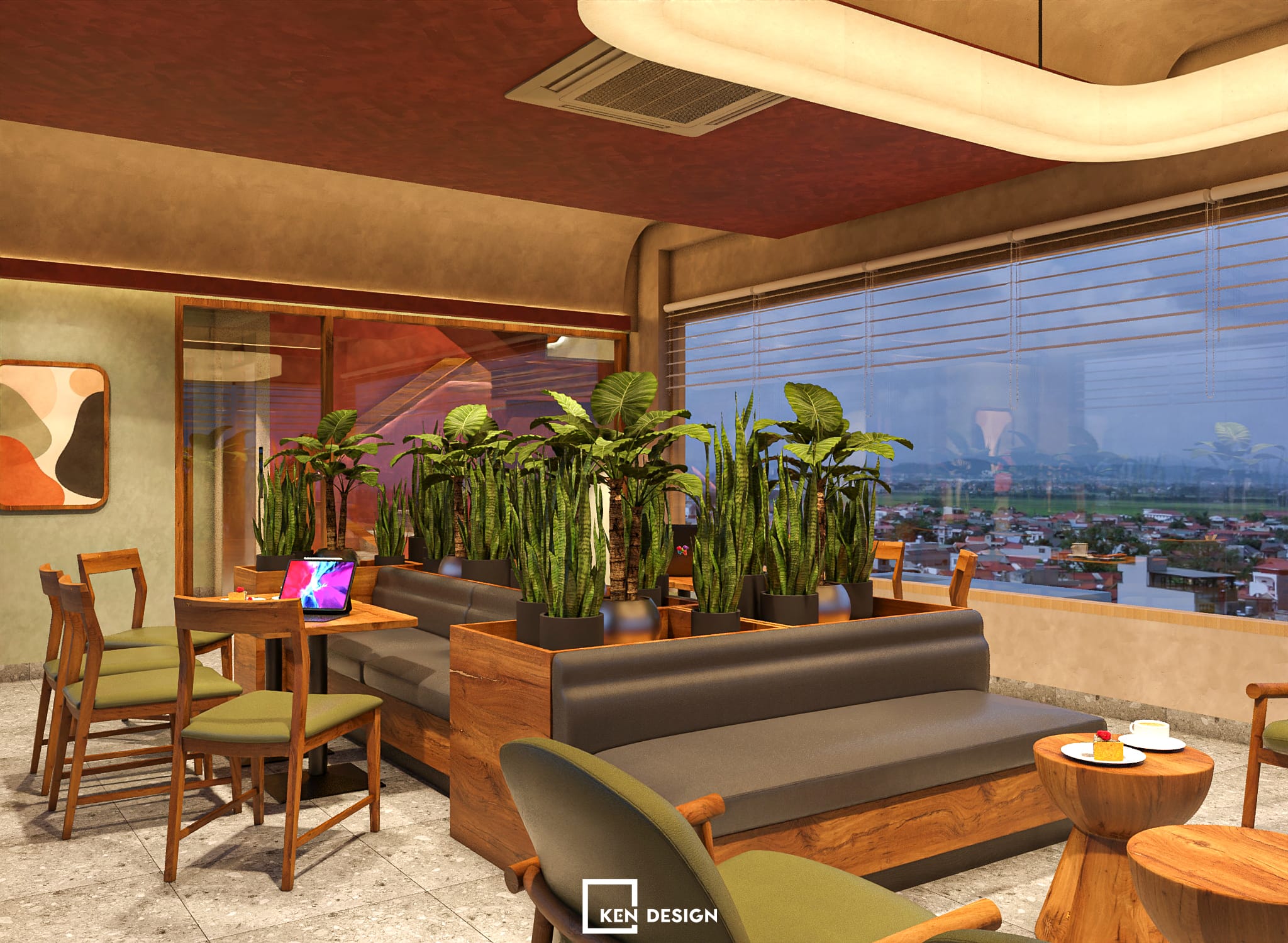 Thiết kế quán Win Lucky coffee & tea